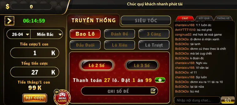 Tận Hưởng Cảm Giác Đánh Lô Đề 1 Ăn 99 Đẳng Cấp Nhất Tại HitClub