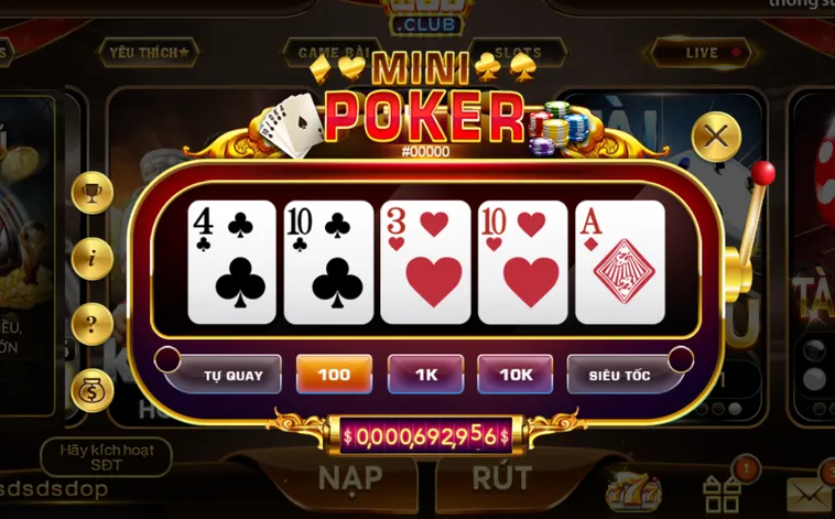 Trải Nghiệm Sức Hút Khó Cưỡng Của Minigame Mini Poker Tại HitClub