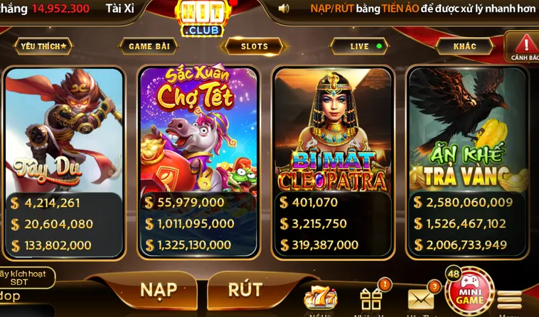 Trải Nghiệm Nổ Hũ HitClub Đẳng Cấp Với Hàng Loạt Giải Thưởng Jackpot Khổng Lồ