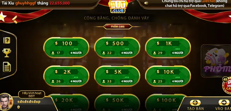 Chinh Phục Đỉnh Cao Game Phỏm Tại HitClub Nhận Thưởng Khủng Về Tài Khoản