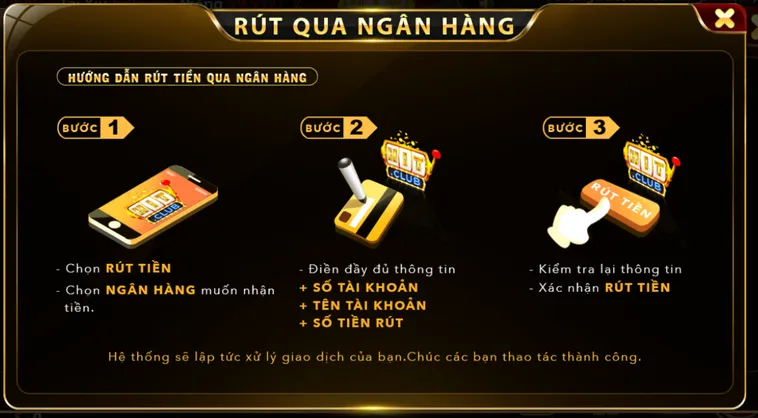 Hướng Dẫn Rút Tiền Về Ngân Hàng Tại HitClub An Toàn Siêu Tốc Cho Mọi Người Chơi