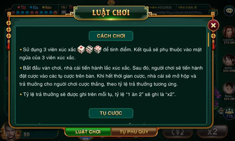 Sảnh Casino Sicbo Đại Phú Quý Tại HitClub Cơ Hội Thắng Lớn Mỗi Ngày
