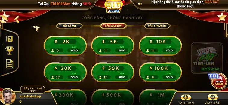 Chinh Phục Tiến Lên Miền Nam Tại HitClub Với Những Ván Bài Đầy Kịch Tính