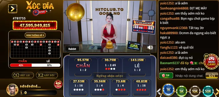 Bùng Nổ Cảm Xúc Cùng Xóc Đĩa Livestream Tại HitClub Đẳng Cấp Sang Trọng